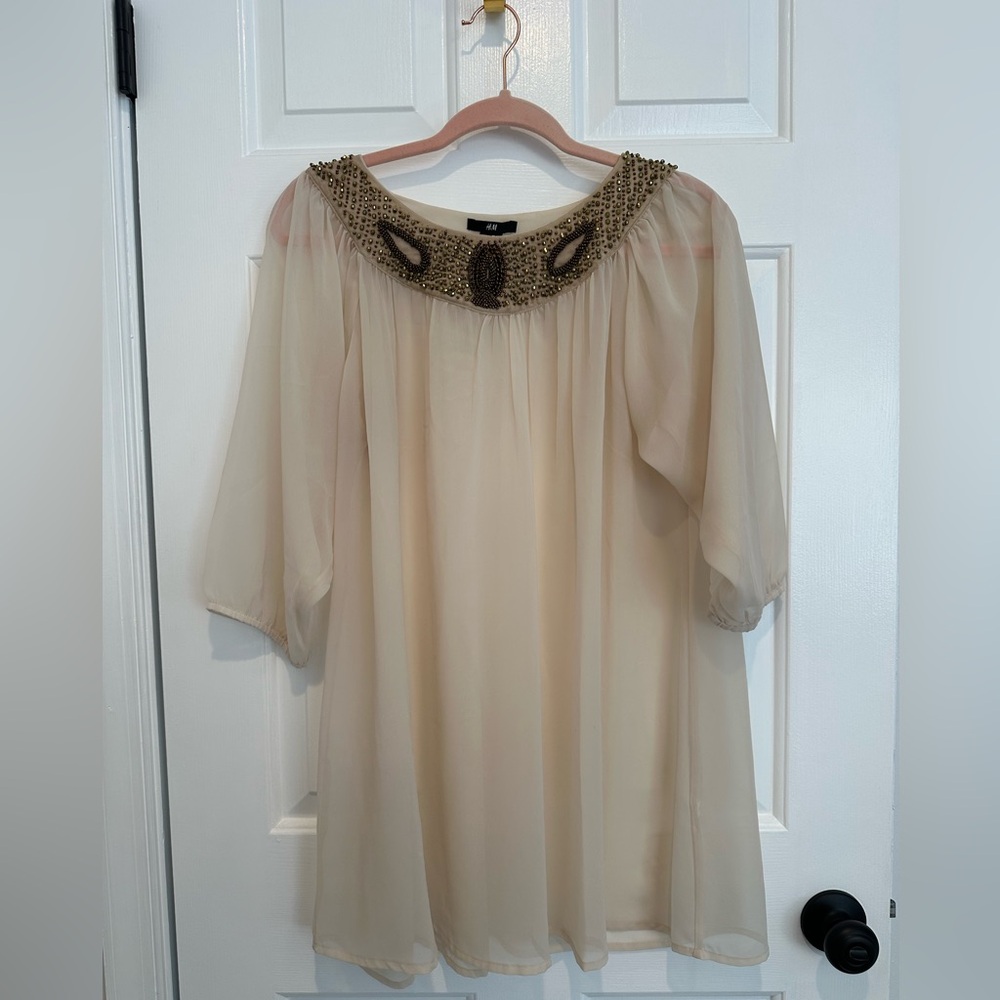 H&M Embellished Sheer Tunic